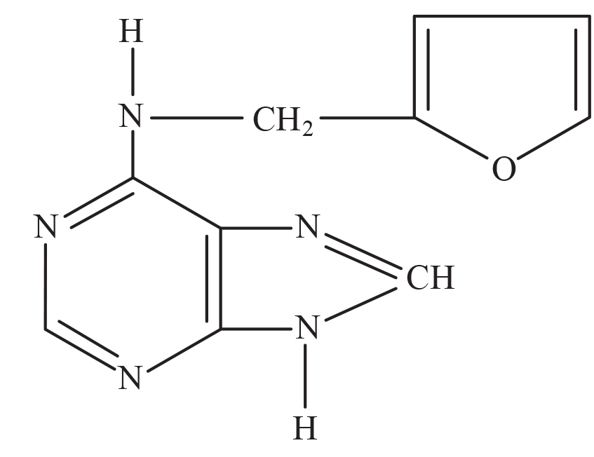 आ. ३. कायनेटिन (σ – फुरफुराल ॲमिनो प्युरिन)